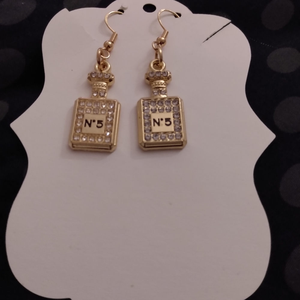 Silver/gold charm earrings
